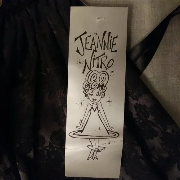 Vintage Jeannie Nitro With Tag Brocade Skirt, Pointy Witchy Goth Vampire Small - Picture 10 of 16